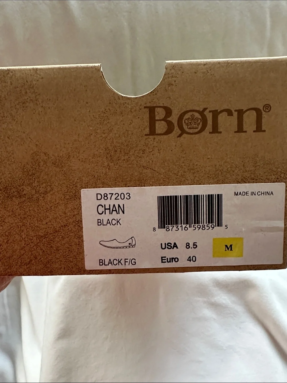 Born Women's Black Leather Slip-On Flats